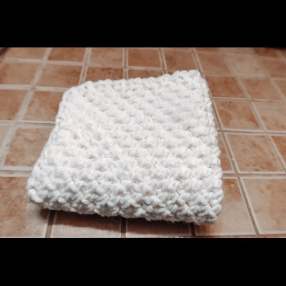 100% Cotton Kitchen/Bath Washcloth Hand Crocheted